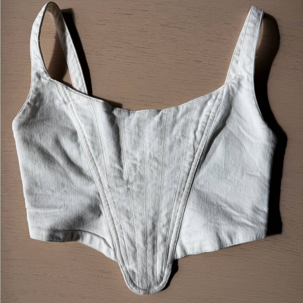 Zara White Corset Top
